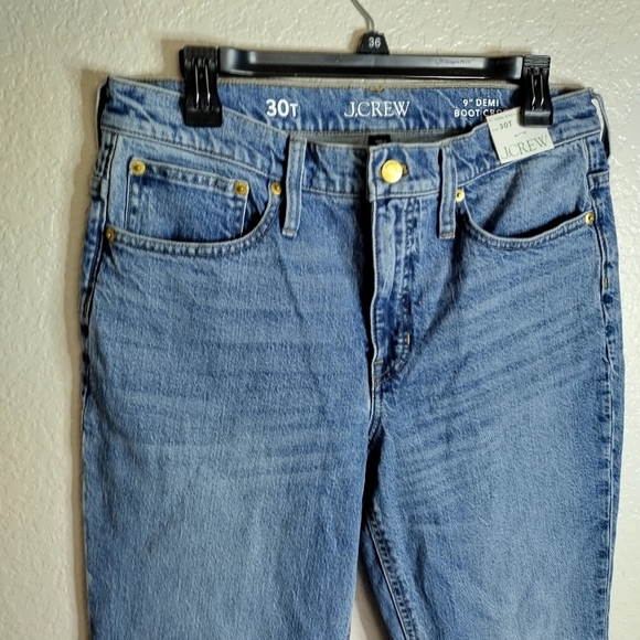 NWT J. Crew 9" demi boot crop jeans Sz 30 Tall - Picture 3 of 9